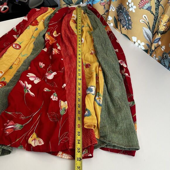 Vintage Maxi Skirt Patchwork Medium Festival Avant Garde Indie Fall Mixed Media - Picture 8 of 8